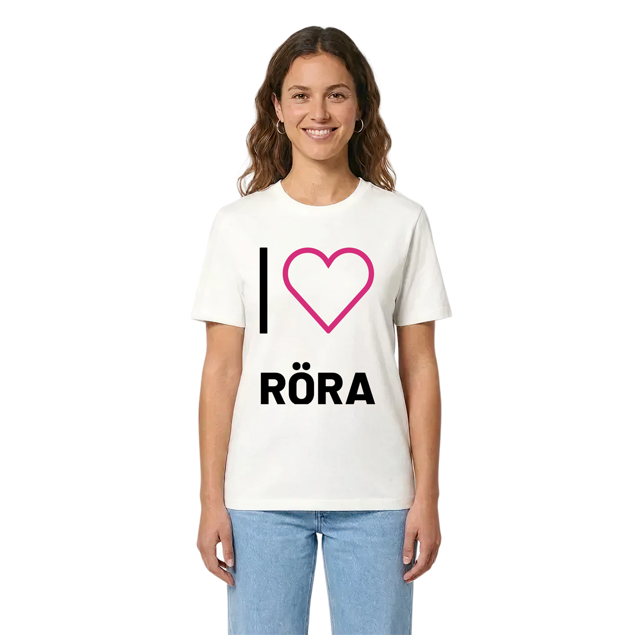 Jag älskar Röra t-shirt stort tryck i miljö