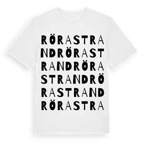 Röra Strand ordlek t-shirt – ekologisk bomull t-shirt från Pinshirt
