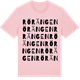 Pink Cotton t-shirt med Rörängen ordlek t-shirt