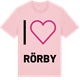 Pink Cotton t-shirt med Jag älskar Rörby t-shirt stort tryck