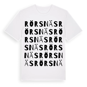 Rörsnäs ordlek t-shirt – ekologisk bomull t-shirt från Pinshirt