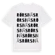 White t-shirt med Rörsnäs ordlek t-shirt