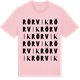Pink Cotton t-shirt med Rörvik ordlek t-shirt