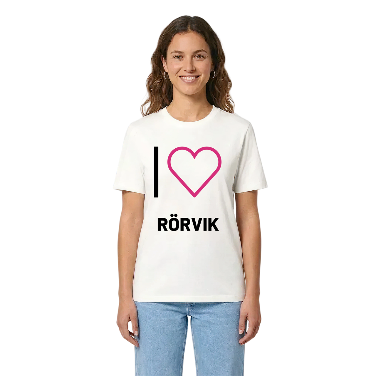 Jag älskar Rörvik t-shirt stort tryck i miljö