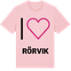 Pink Cotton t-shirt med Jag älskar Rörvik t-shirt stort tryck