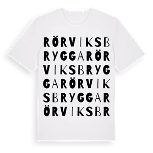 Rörviks brygga ordlek t-shirt – ekologisk bomull t-shirt från Pinshirt