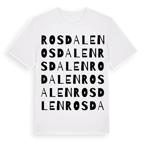 Rosdalen ordlek t-shirt – ekologisk bomull t-shirt från Pinshirt