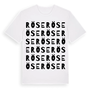 Röse ordlek t-shirt – ekologisk bomull t-shirt från Pinshirt