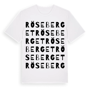 Röseberget ordlek t-shirt – ekologisk bomull t-shirt från Pinshirt