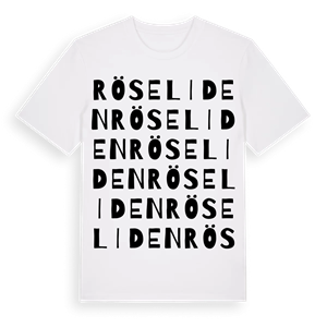 Röseliden ordlek t-shirt – ekologisk bomull t-shirt från Pinshirt
