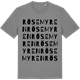 Mid Heather Gray t-shirt med Rösemyren ordlek t-shirt