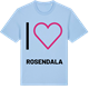Blue Soul t-shirt med Jag älskar Rosendala t-shirt stort tryck