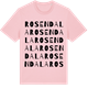 Pink Cotton t-shirt med Rosendala ordlek t-shirt