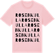 Pink Cotton t-shirt med Rosenkulla ordlek t-shirt