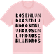 Pink Cotton t-shirt med Rosenlund ordlek t-shirt