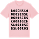 Pink Cotton t-shirt med Rosenskog ordlek t-shirt