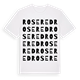 White t-shirt med Rosered ordlek t-shirt