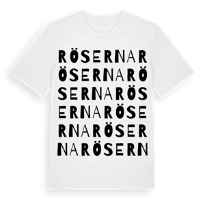 Röserna ordlek t-shirt – ekologisk bomull t-shirt från Pinshirt