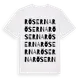 White t-shirt med Röserna ordlek t-shirt