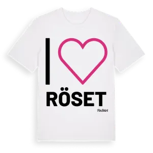 Jag älskar Röset t-shirt stort tryck – ekologisk bomull t-shirt från Pinshirt