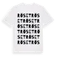 White t-shirt med Röset ordlek t-shirt