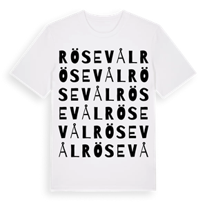 Rösevål ordlek t-shirt – ekologisk bomull t-shirt från PinShirt