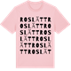 Pink Cotton t-shirt med Roslätt ordlek t-shirt