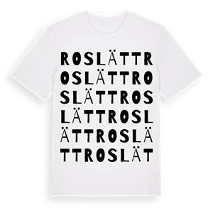 Roslätt ordlek t-shirt – ekologisk bomull t-shirt från Pinshirt