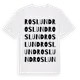 White t-shirt med Roslund ordlek t-shirt