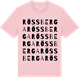 Pink Cotton t-shirt med Rössberga ordlek t-shirt