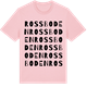 Pink Cotton t-shirt med Rossboden ordlek t-shirt