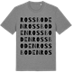 Mid Heather Gray t-shirt med Rossboden ordlek t-shirt