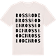 Vintage White t-shirt med Rossboden ordlek t-shirt