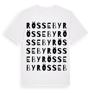 Rösseby ordlek t-shirt – ekologisk bomull t-shirt från Pinshirt