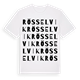 White t-shirt med Rösselvik ordlek t-shirt