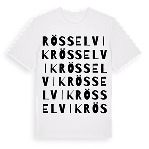 Rösselvik ordlek t-shirt – ekologisk bomull t-shirt från Pinshirt