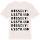Vintage White t-shirt med Rösselviks strand ordlek t-shirt