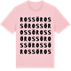 Pink Cotton t-shirt med Rossö ordlek t-shirt