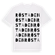 White t-shirt med Röstaden ordlek t-shirt