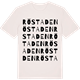 Vintage White t-shirt med Röstaden ordlek t-shirt