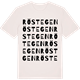 Vintage White t-shirt med Röstegen ordlek t-shirt