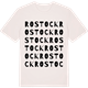 Vintage White t-shirt med Rostock ordlek t-shirt