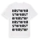 White t-shirt med Röstop ordlek t-shirt