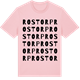 Pink Cotton t-shirt med Rostorp ordlek t-shirt