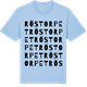 Blue Soul t-shirt med Röstorpet ordlek t-shirt