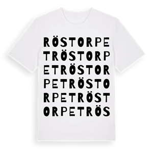 Röstorpet ordlek t-shirt – ekologisk bomull t-shirt från Pinshirt