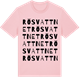 Pink Cotton t-shirt med Rösvattnet ordlek t-shirt