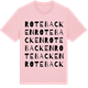 Pink Cotton t-shirt med Rotebacken ordlek t-shirt