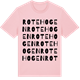 Pink Cotton t-shirt med Rotehogen ordlek t-shirt