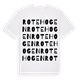 White t-shirt med Rotehogen ordlek t-shirt